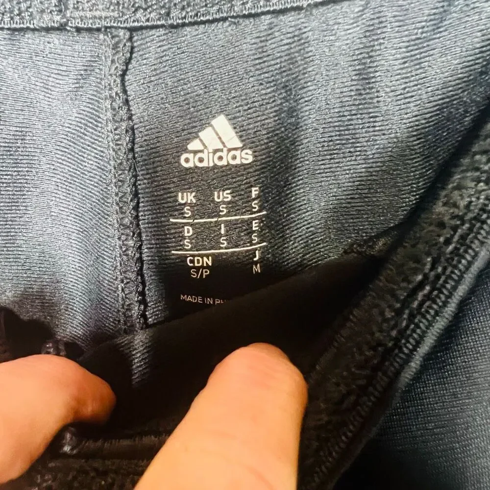 Adidas Dark Grey Black Stripe Track Pants Mens Sz S